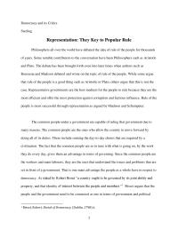 Rule Of The People: Representation: They Key to Popular Rule