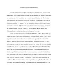 Domestic Violence and Homelessness
