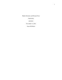 Market Structure and Pricing Power