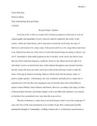 Research Paper: Abortion