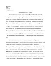 Bloomingdales S.W.O.T Analysis
