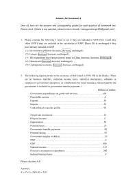 Macroeconomics Homework 1