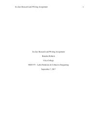In-class Research and Writing Assignment