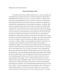 FIELD STUDY REFLECTION