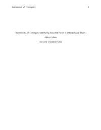 Deterministic Vs Contingency