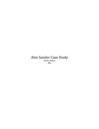 Case Study Alex Sander