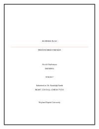 French Fried Chicken Business Plan