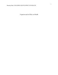 Literature Review- Effects Of Veganism