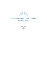 Turnaround & Restructuring Management