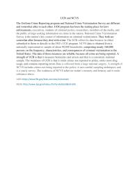 Criminal justice UCR and NCVSThe