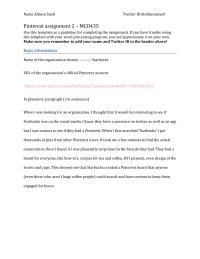 Pinterest assignment 2 – MCO435