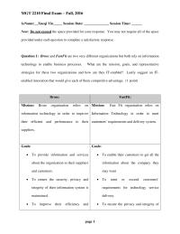 Mgt 2210 Final Exam – Fall, 2016