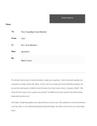 Memo: New Consulting Team Member