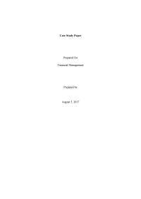 Financial Management Case Study
