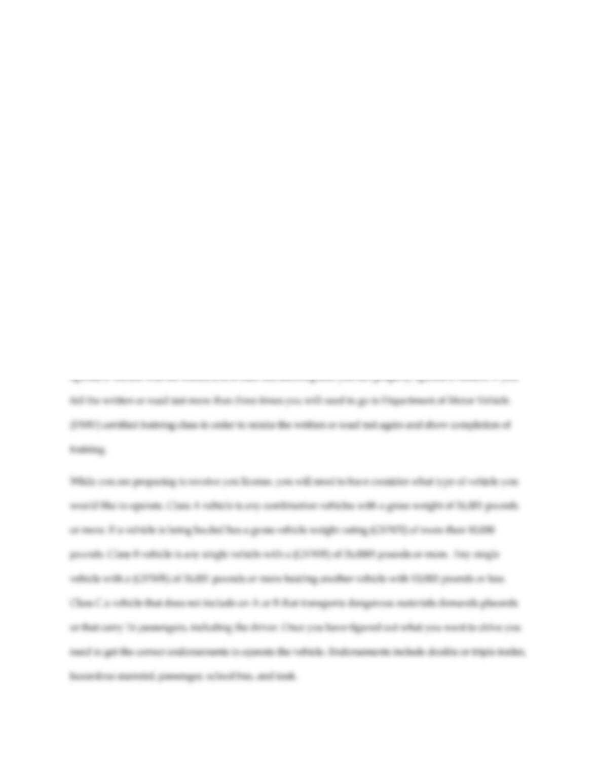 Essay about driving license picture