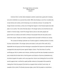 The Hunger Games and society