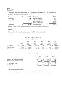 Partnerships Liquidation