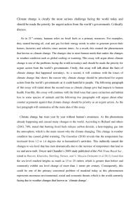 Essay on Climate Change