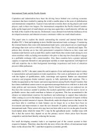 International Trade And The Pacific Islands