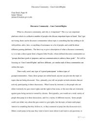 Discourse Community – Gun Control/rights