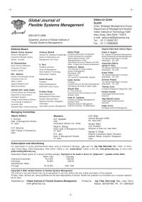 Global Journal of Flexible Systems Management
