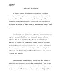 Euthanasia: Right To Die