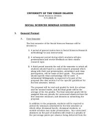 Senoir Seminar Outline