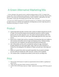 Marketing Mix A Green Alternative