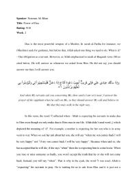 Developing An Islamic Personality