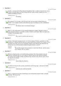 Marketing – Personal Selling Chapter 8