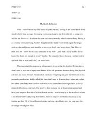 My Health Reflection