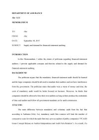 Supply And Demand For Financial-statement Auditing