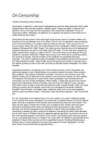 On Censorship