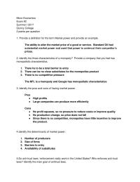 Microeconomics Exam #2