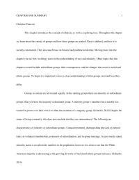 Chapter 1 Summary CHAPTER ONE