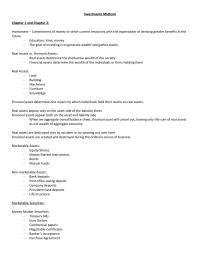 Investments Midterm Review