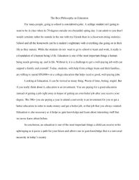 The Best Philosophy On Education