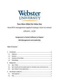How MTV Management Applied Strategic Vision
