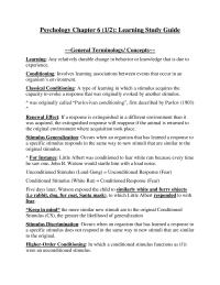 Psychology Chapter 6