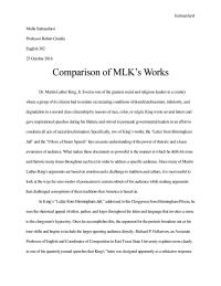 Comparison Of Mlk’s Works