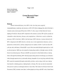 Group Research Paper HIV/AIDS