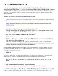 CIS 214: Shellshock Attack Lab
