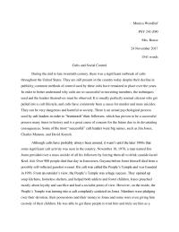 Cults And Social Control