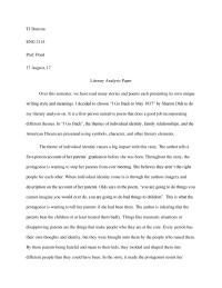 Literary Analysis Paper