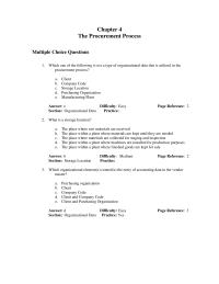 Chapter 4 The Procurement Process