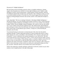 Multiple Intelligences