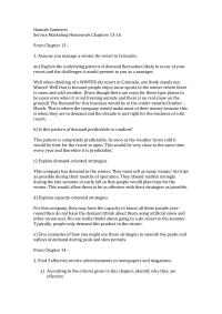 Service Marketing Homework Chapters 13-16