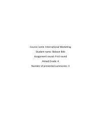 Analysing Three Marketing Articles