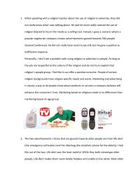 Learning Activites Consumer Behavior