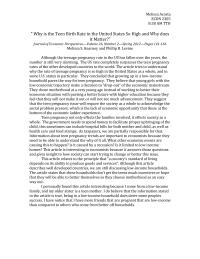 Why Is The Teen Birth Rate In The United States So High And Why It Matters